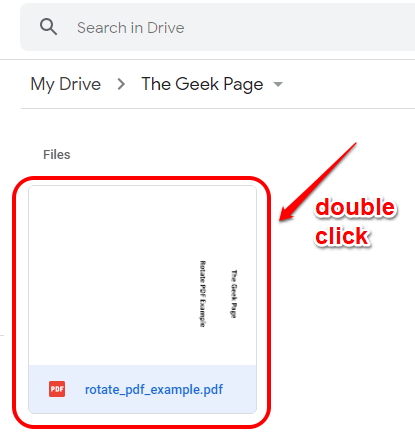 Xoay tạm thời / vĩnh viễn một tệp PDF trong Google Drive 1