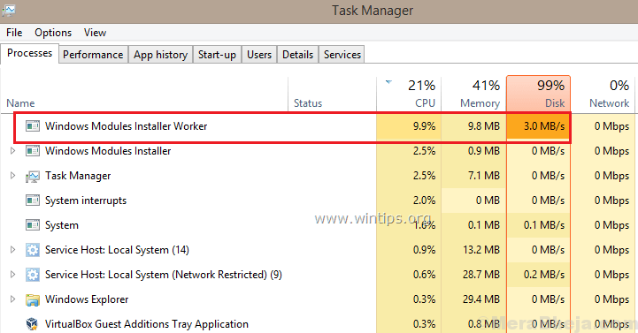Khắc phục tình trạng sử dụng CPU cao bằng TiWorker.exe trong Windows 10 1