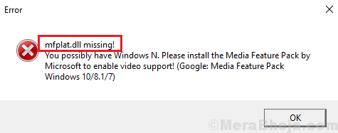 Sửa lỗi Mfplat.dll bị thiếu trong Windows 10 1