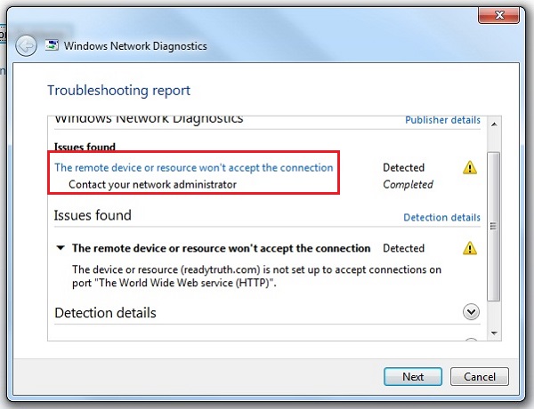 Khắc phục thiết bị từ xa hoặc tài nguyên không chấp nhận kết nối trong Windows 10 1