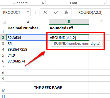 Cách làm tròn số thập phân nhanh chóng trong Microsoft Excel 5