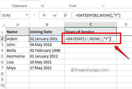 Cách tìm sự khác biệt giữa hai ngày trong Microsoft Excel 7