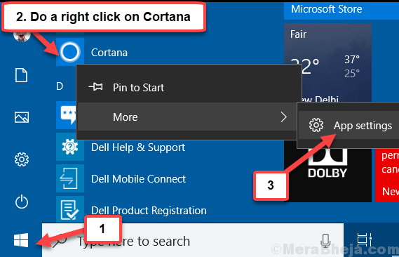 Cài đặt ứng dụng Cortana Min.
