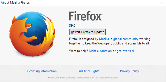 Cách cập nhật thủ công trình duyệt Firefox Mozilla 6