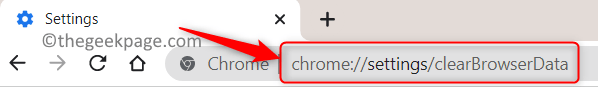 Thanh địa chỉ dữ liệu trình duyệt Chrome xóa tối thiểu