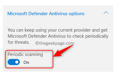 Bảo vệ khỏi mối đe dọa vi rút Bộ bảo vệ Windows Quét định kỳ mỗi phút