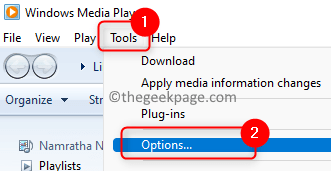 Tùy chọn công cụ Windows Media Player Min