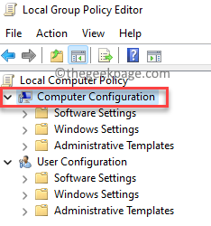 Cấu hình máy tính của Local Group Policy Editor