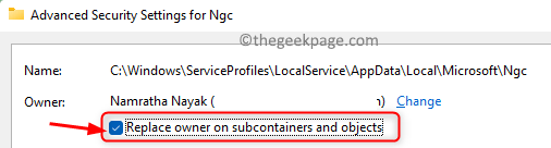Ngc Advanced Security Change Owner in Subcontainers Min