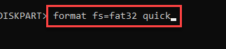 Định dạng Fs Fat32 Tối thiểu nhanh