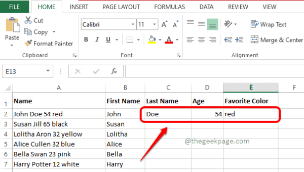 Tự động điền dữ liệu dựa trên mẫu bằng cách sử dụng Flash Fill trong Excel 28