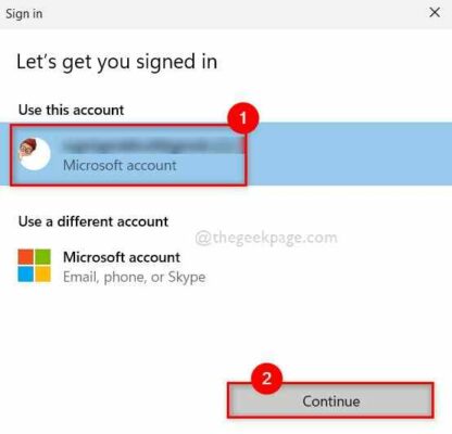 Chọn Microsoft Account Store 11zon