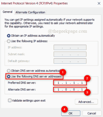 Địa chỉ máy chủ DNS 11zon