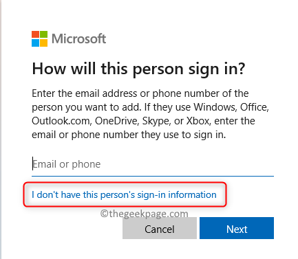 Tài khoản Microsoft Mọi người không đăng nhập Thông tin tối thiểu