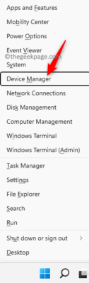 Nút mở Trình quản lý thiết bị Windows Min