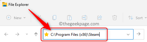 Thư mục cài đặt Steam của File Explorer Tối thiểu