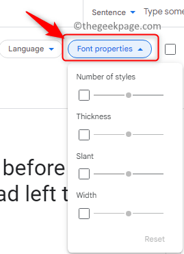 Thuộc tính phông chữ Google Fonts Min